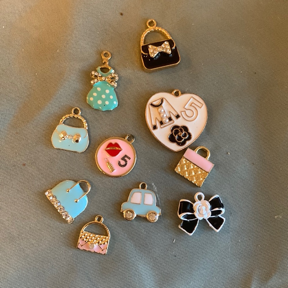 Pendants mixed lot of ten. Necklaces. Keychains 10 total